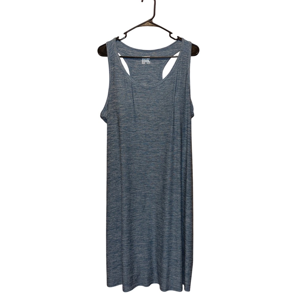 32 Degrees Cool Active Dress XXL Blue Space Dye Racerback Built-in Bra